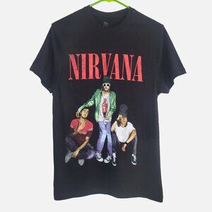 Nirvana Kurt Standing Short Sleeve Black T-Shirt - S